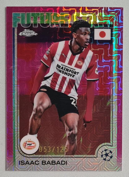 Isaac Babadi - 2025 Topps Chrome Future Stars PSV Eindhoven #194 Pink /125