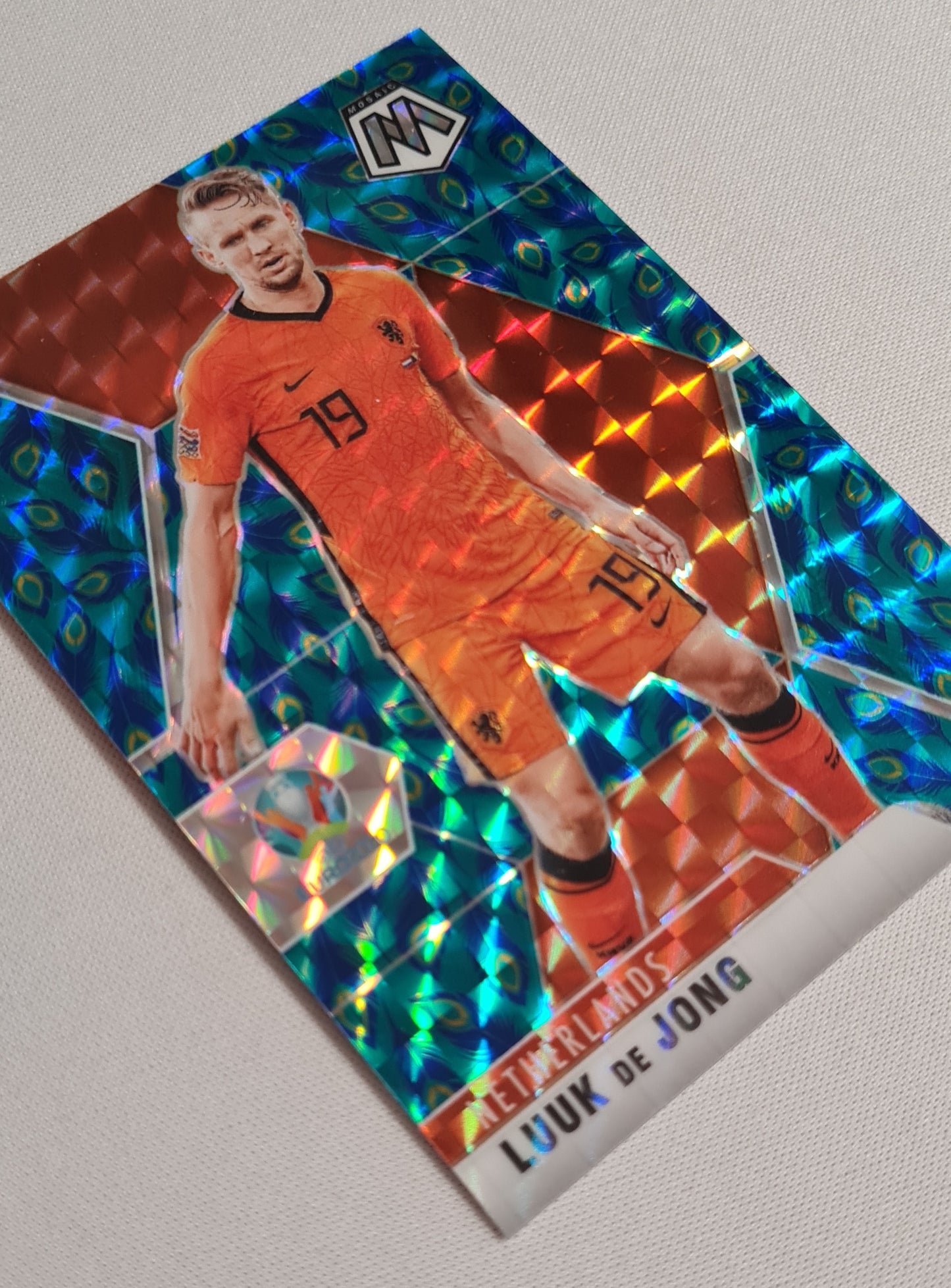 Luuk de Jong - 2021 Panni Mosaic UEFA Euro Soccer 2020 National Team Netherlands #145 Peacock