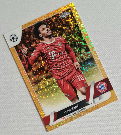 Leroy Sane - 2023 Topps Chrome FC Bayern Munchen Soccer #196 Gold /50
