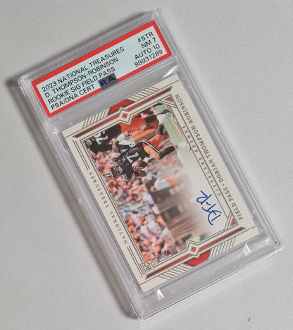 Dorian Thompson-Robinson - 2023 National Treasures Rookie Sign Field Pass NFL Browns #FP-STR /Auto PSA 7 AUTO 10