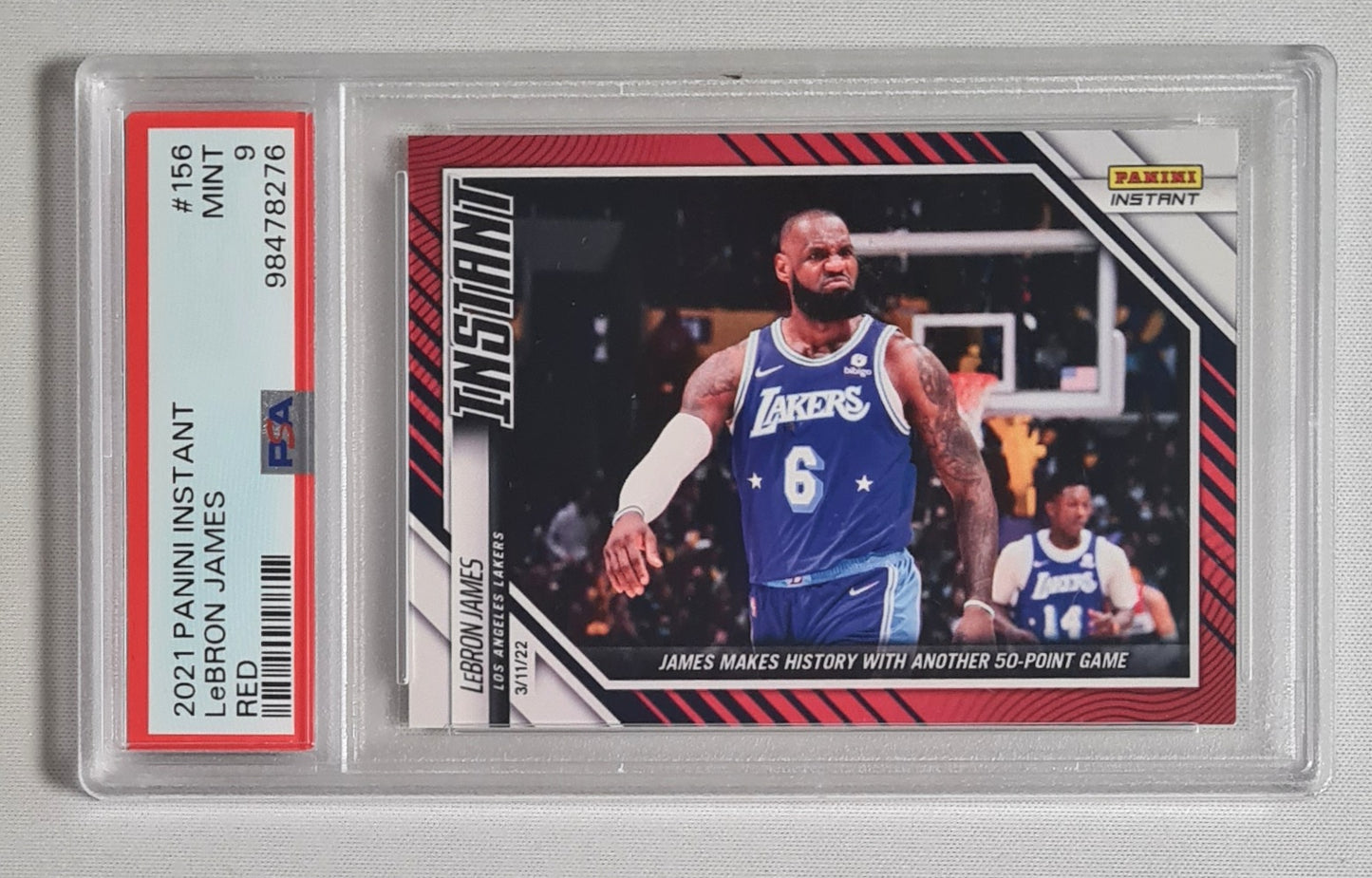 LeBron James - 2021 Panini Instant NBA Basketball LA Lakers #156 PSA 9 MINT