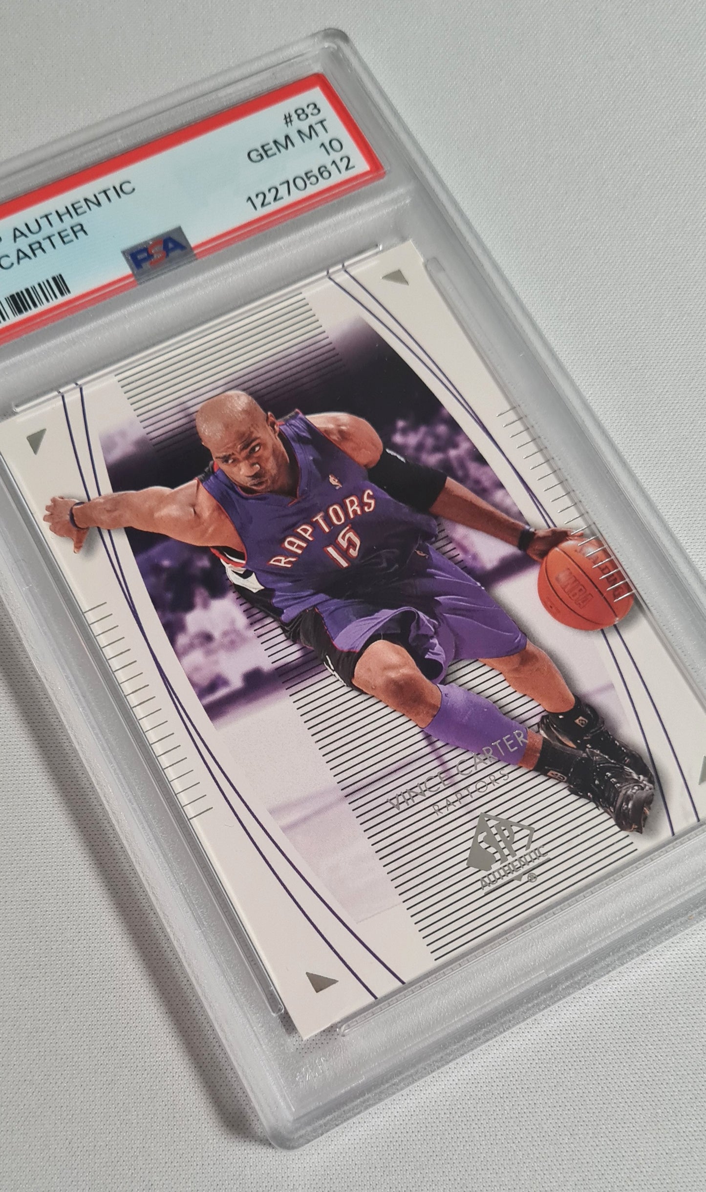 Vince Carter - 2003 Upper Deck NBA Basketball Raptors SP Authenic #83 PSA 10 GEM MINT