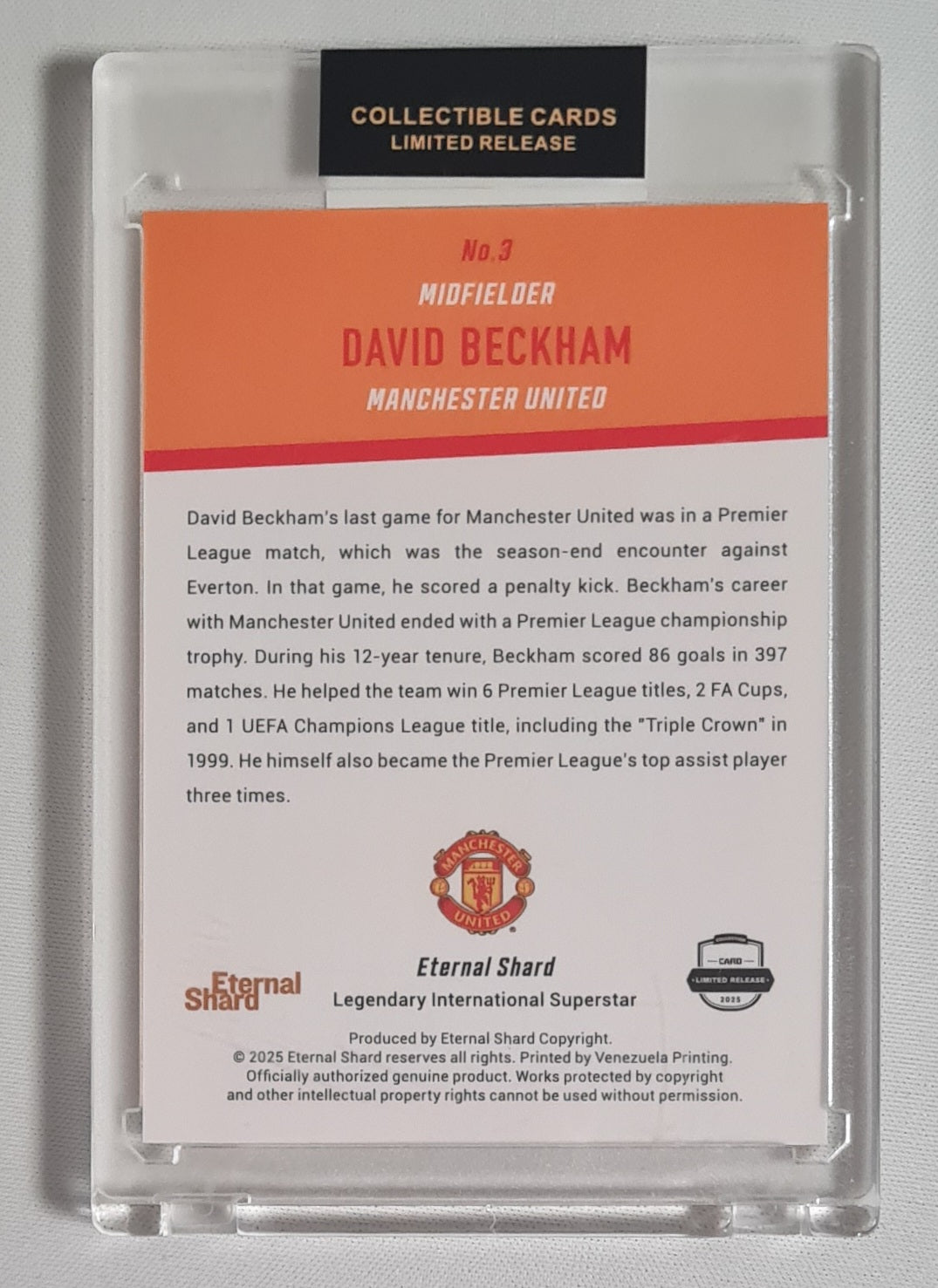 David Beckham - 2025 Eternal Shard Legendary International Superstar Manchester United #3