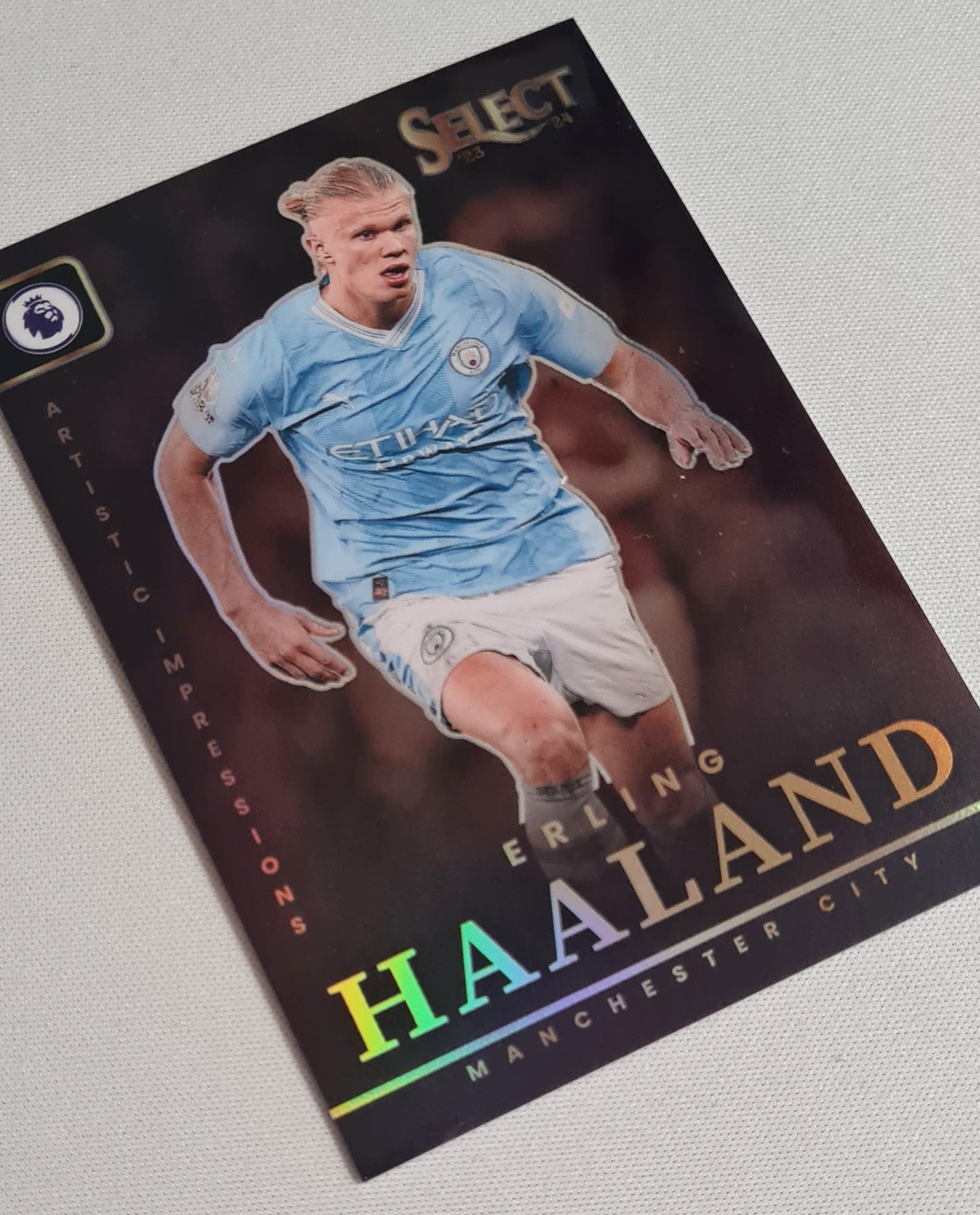 Erling Haaland - 2023/24 Panini Select Premier League Soccer Manchester City Artistic Impressions #3 Prizm
