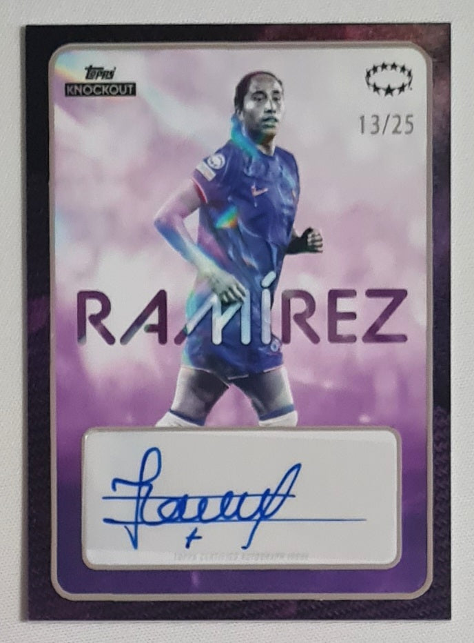 Mayra Ramirez - 2025 Topps Knockout Star Player Chelsea FC Purple /25 /Autograph