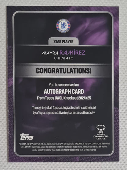 Mayra Ramirez - 2025 Topps Knockout Star Player Chelsea FC Purple /25 /Autograph