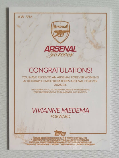 Vivianne Miedema - 2024 Topps Arsenal Forever #AW-VM /Autograph