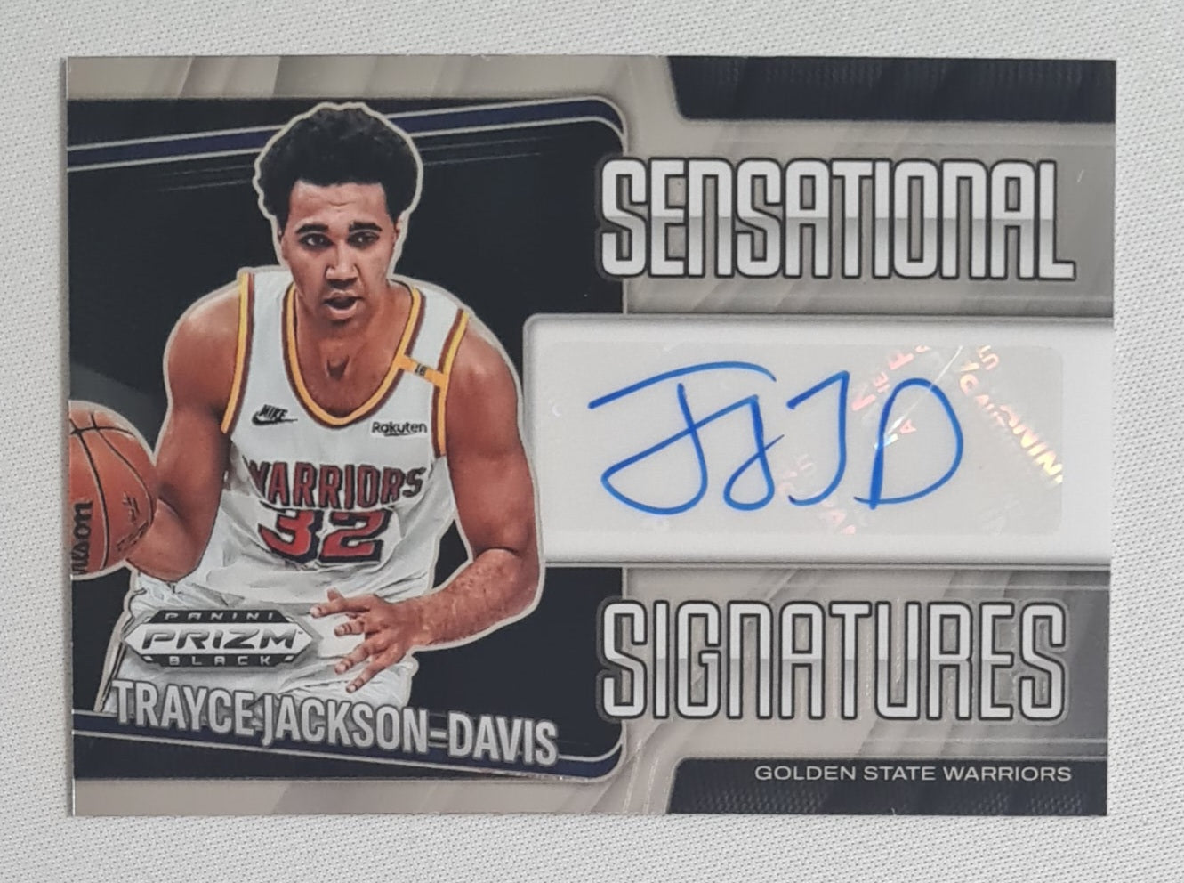 Trayce Jackson-Davis - 2024/25 Panini Prizm Black Basketball NBA Golden State Warriors Sensational Signatures #SS-TJD /Autograph