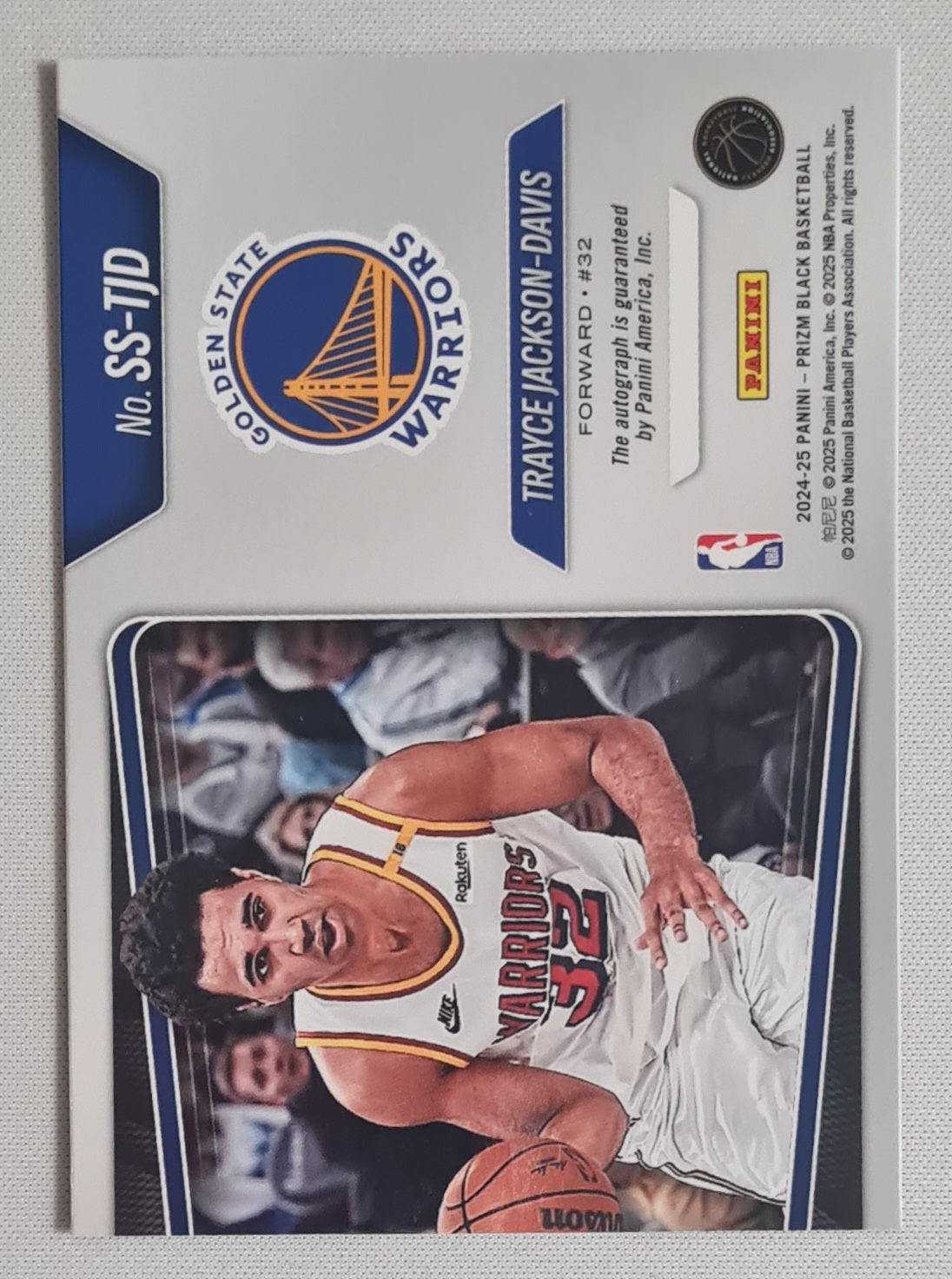 Trayce Jackson-Davis - 2024/25 Panini Prizm Black Basketball NBA Golden State Warriors Sensational Signatures #SS-TJD /Autograph