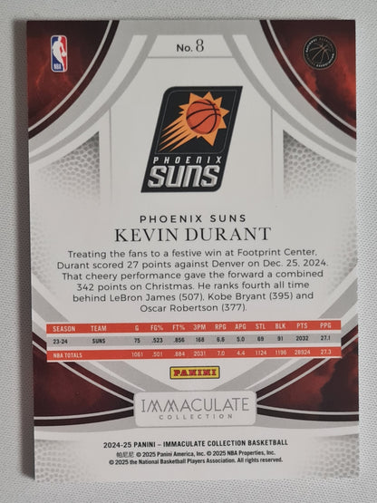 Kevin Durant - 2024/25 Immaculate Collection Basketball NBA Phoenix Suns #8 /27