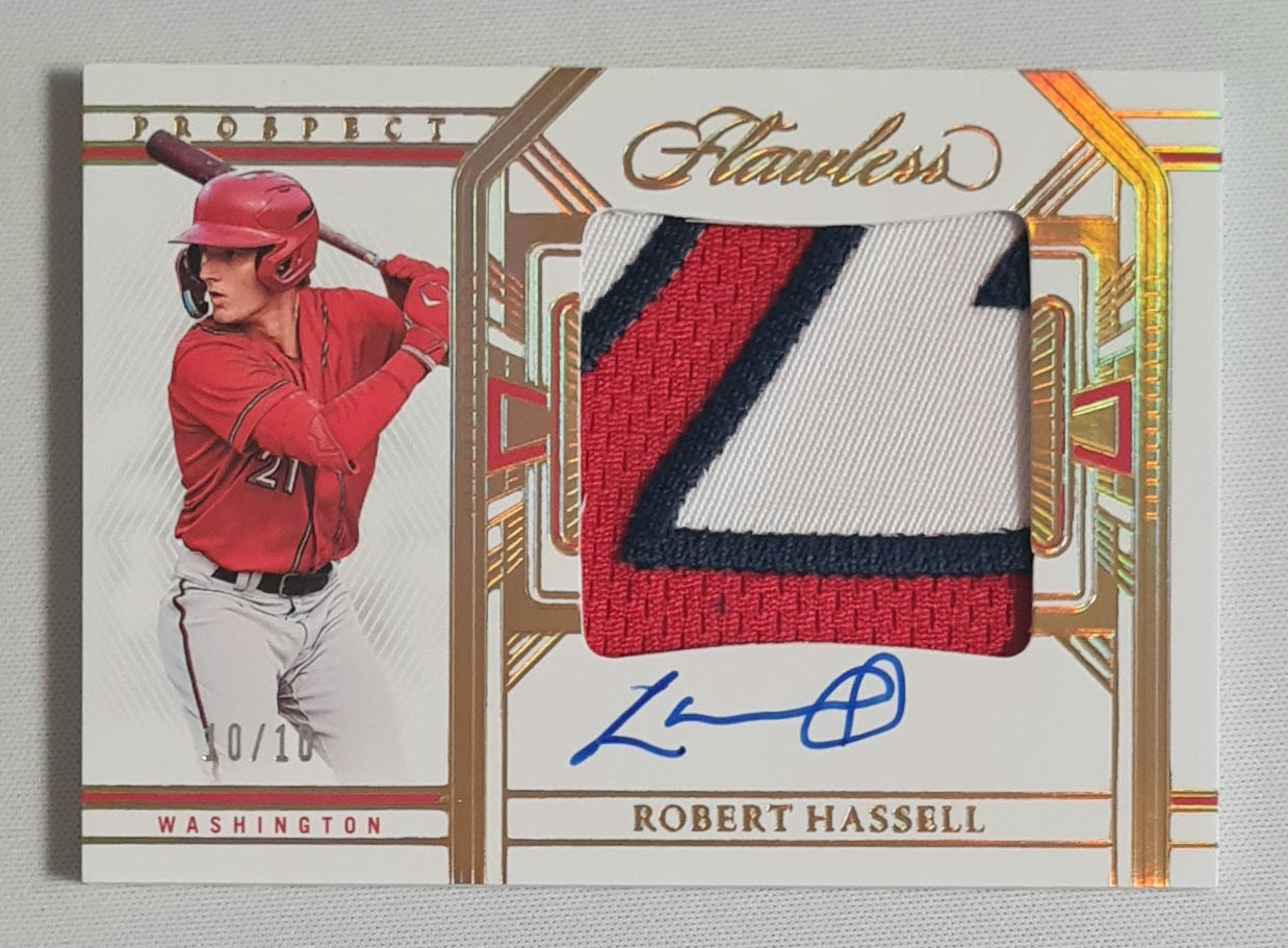 Robert Hassell - 2024 Panini Flawless Basketball MLB Washington Prospect #PPA-HR /10 / Patch / Auto