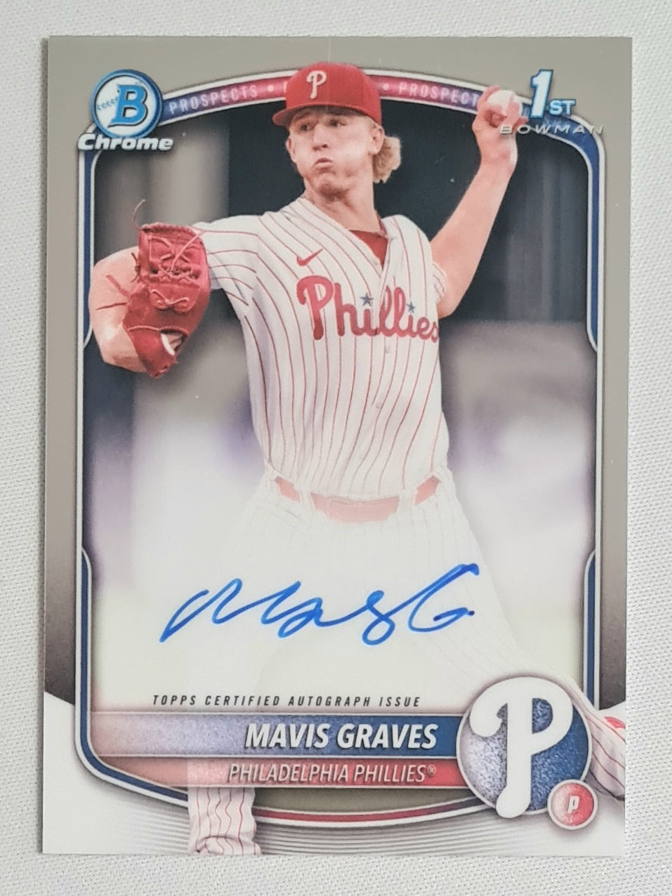 Mavis Graves - 2025 Topps 1st Bowman Chrome MLB Philadelphia Phillies #CPA-MG /Autograph