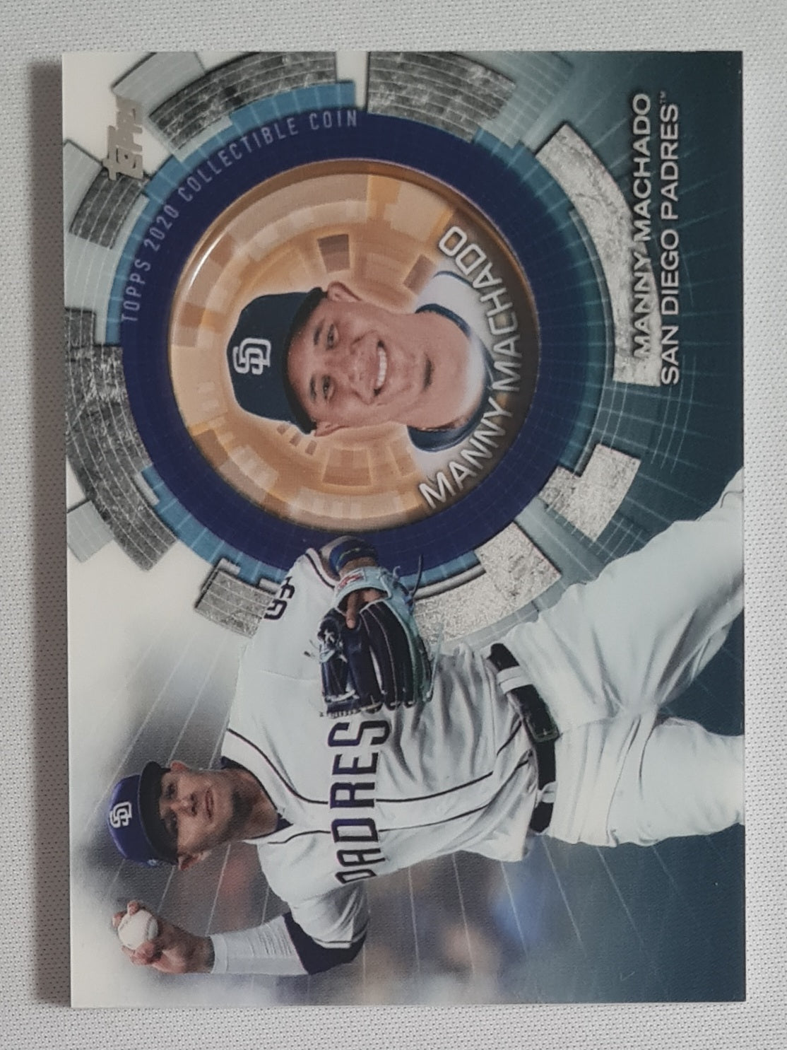 Manny Machado - 2020 Topps MLB Baseball San Diego Padres #TBC-MM Commemorative Topps Coin Card