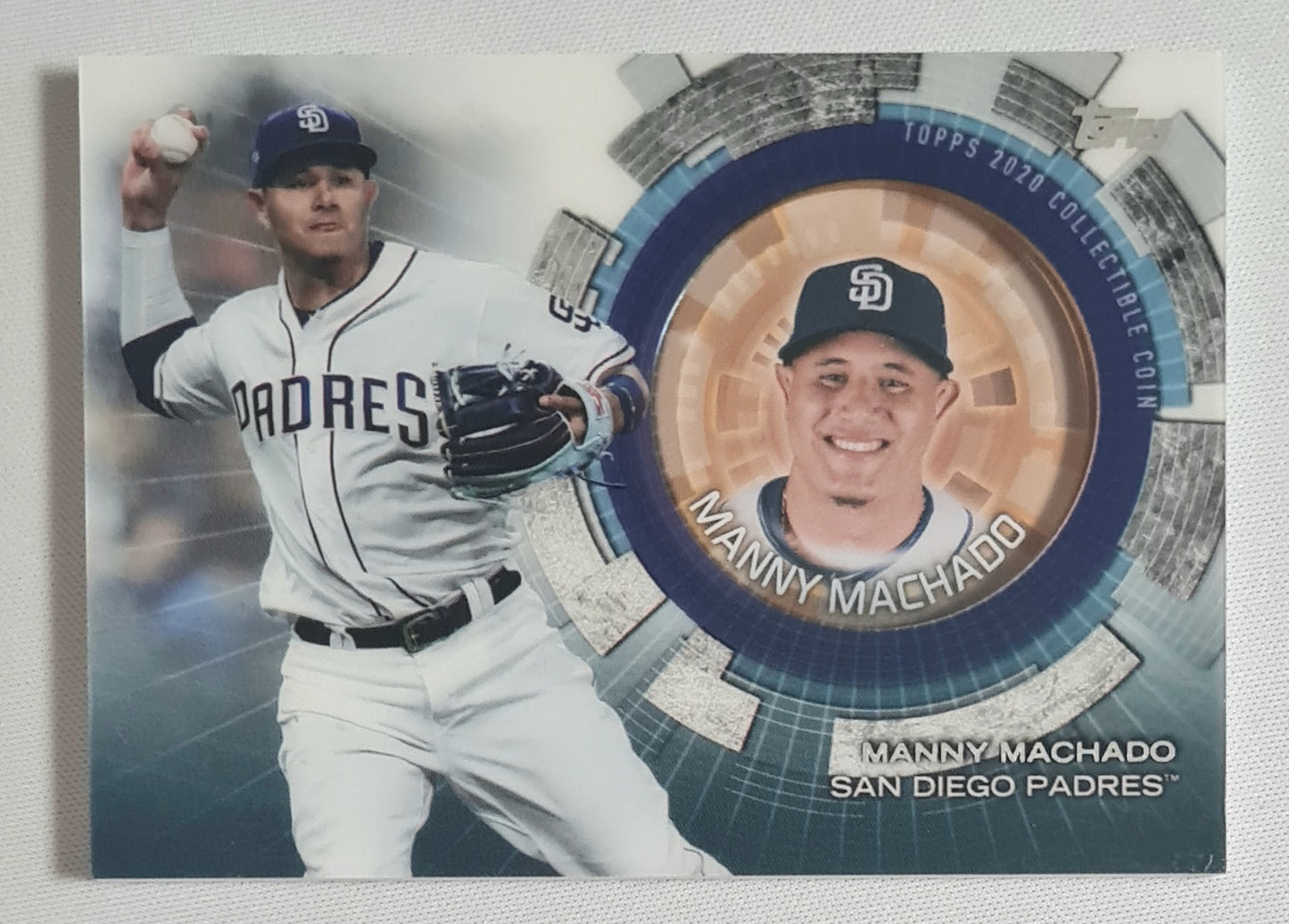 Manny Machado - 2020 Topps MLB Baseball San Diego Padres #TBC-MM Commemorative Topps Coin Card