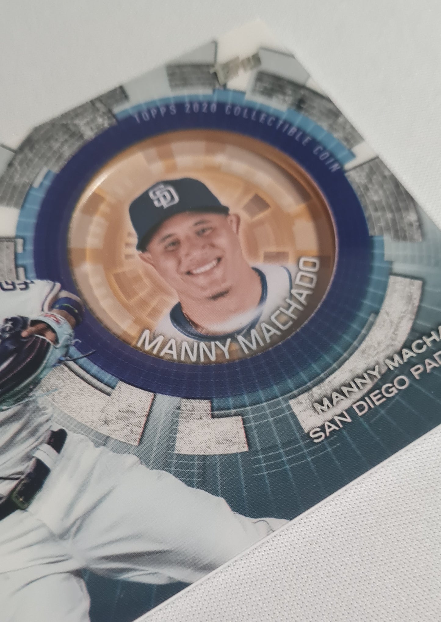 Manny Machado - 2020 Topps MLB Baseball San Diego Padres #TBC-MM Commemorative Topps Coin Card