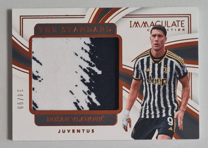 Dusan Vlahovic - 2023/24 Panini Immaculate Soccer The Standard - Juventus #TS-DV /99 /Autograph