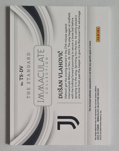 Dusan Vlahovic - 2023/24 Panini Immaculate Soccer The Standard - Juventus #TS-DV /99 /Autograph