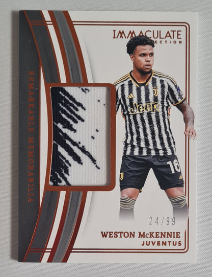 Weston McKennie - 2023/24 Panini Immaculate Collection Soccer Juventus #RM-WM /99 /Patch