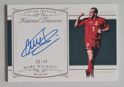 Marc Wilmots - 2018 Panini National Treasures Soccer Team Belgium Lasting Legacies #LL-MW /49 /Autograph
