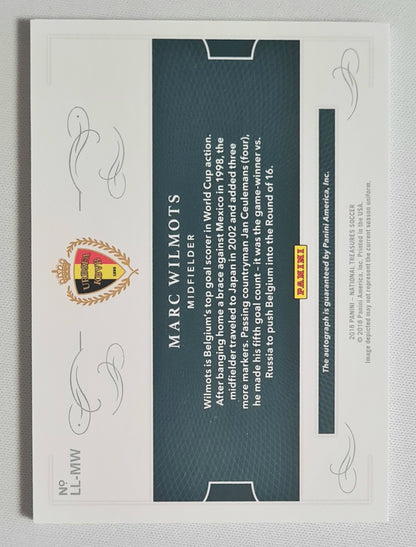 Marc Wilmots - 2018 Panini National Treasures Soccer Team Belgium Lasting Legacies #LL-MW /49 /Autograph