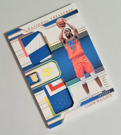 Cason Wallace - 2023/24 Panini National Treasures Basketball NBA Oklahoma City Thunder Rookie Dual Materials #RD-WAL /25 /Patch