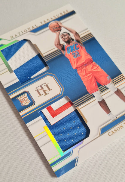 Cason Wallace - 2023/24 Panini National Treasures Basketball NBA Oklahoma City Thunder Rookie Dual Materials #RD-WAL /25 /Patch
