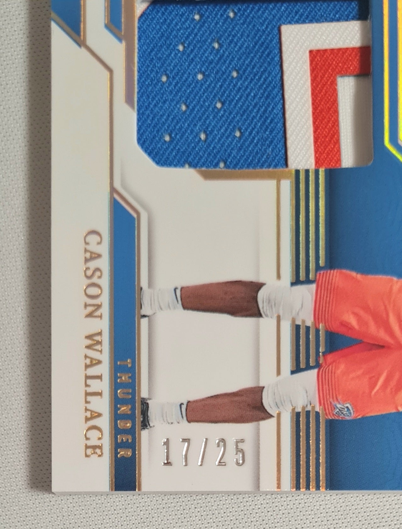 Cason Wallace - 2023/24 Panini National Treasures Basketball NBA Oklahoma City Thunder Rookie Dual Materials #RD-WAL /25 /Patch