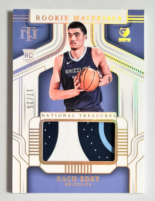 Zach Edey - 2024/25 Panini National Treasures Basketball NBA Memphis Grizzlies #RM-EDE /25 /Patch