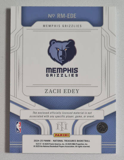 Zach Edey - 2024/25 Panini National Treasures Basketball NBA Memphis Grizzlies #RM-EDE /25 /Patch