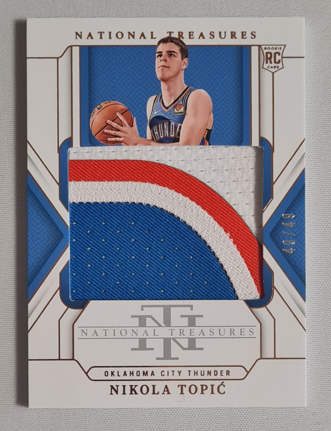 Nikola Topic - 2024/25 Panini National Treasures Basketball NBA Oklahoma City Thunder (RC) #157 /49 /Patch