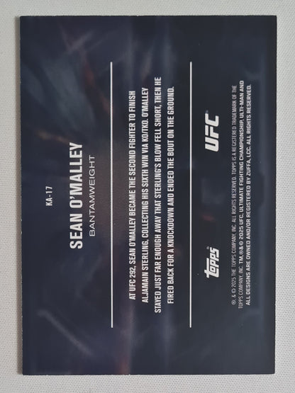 Sean O'Malley - 2025 Topps UFC Fighters Bantamweight Knockout Artist #KA-17 /99