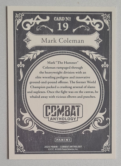 Mark Coleman - 2025 Panini Combat Anthology Fighter Golden Age #19 /10