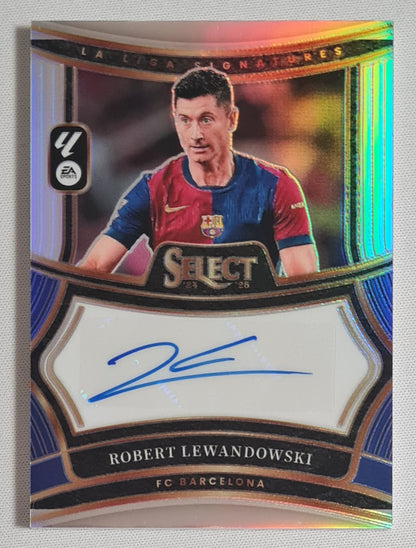 Roberto Lewandowski - 2024/25 Panini Select La Liga Soccer FC Barcelona #SS-RL Refractor /Autograph