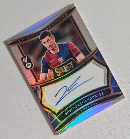 Roberto Lewandowski - 2024/25 Panini Select La Liga Soccer FC Barcelona #SS-RL Refractor /Autograph