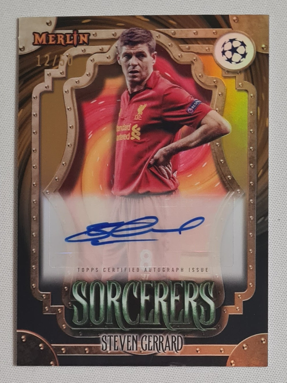 Steven Gerrard - 2024 Topps Merlin Sorcerers Liverpool FC #SA-GE /50 /Autograph
