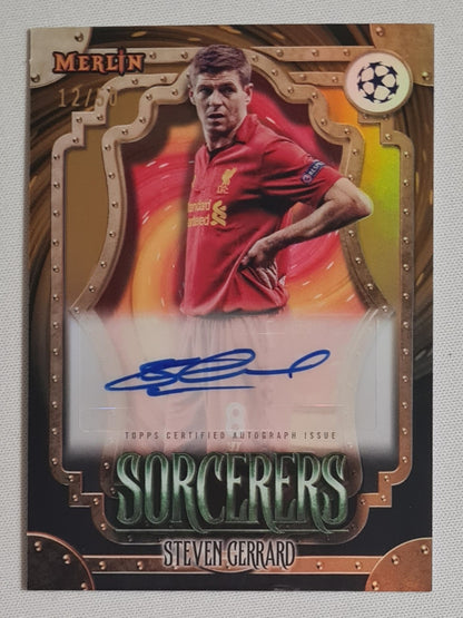 Steven Gerrard - 2024 Topps Merlin Sorcerers Liverpool FC #SA-GE /50 /Autograph