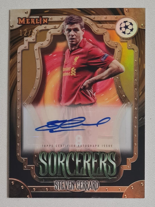 Steven Gerrard - 2024 Topps Merlin Sorcerers Liverpool FC #SA-GE /50 /Autograph