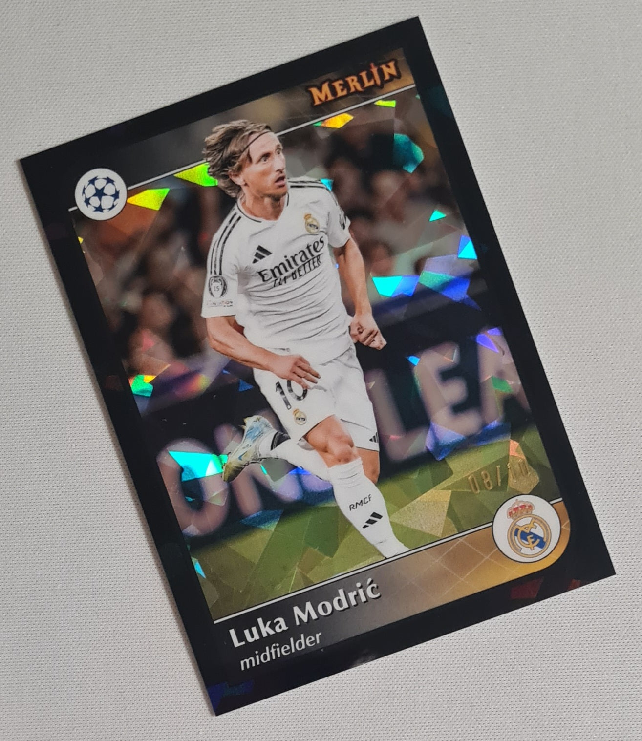 Luka Modric - 2025 Topps Merlin Collection Real Madrid C.F. (CL) #86 Atomic Refractor /10