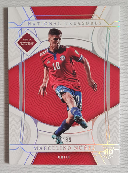 Marcelino Nunez - 2022 Panini National Treasure FIFA Road to World Cup Soccer National Team Chile #26 /99