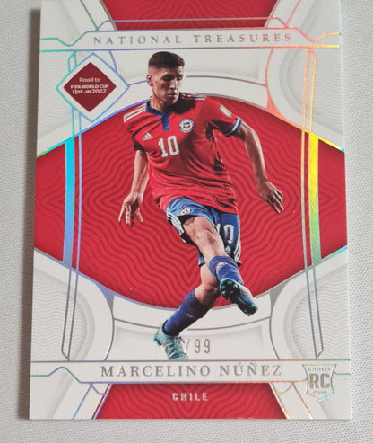 Marcelino Nunez - 2022 Panini National Treasure FIFA Road to World Cup Soccer National Team Chile #26 /99