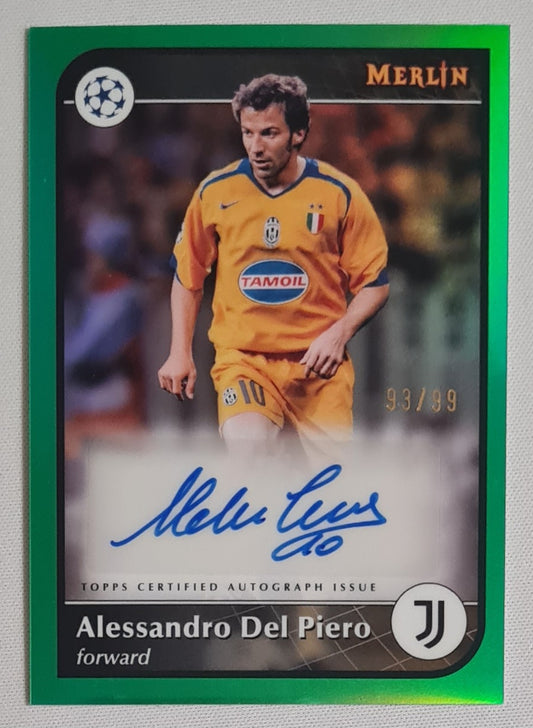 Alessandro Del Piero - 2025 Topps Merlin Juventus Autograph Card #AU-ADP /99 /Auto