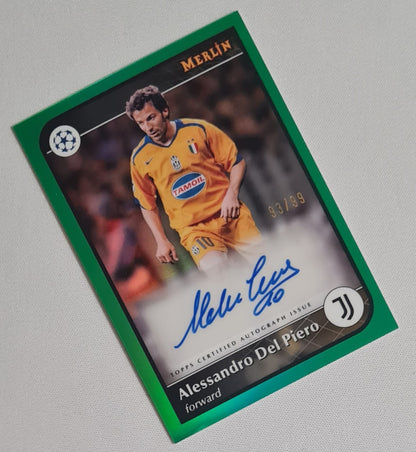 Alessandro Del Piero - 2025 Topps Merlin Juventus Autograph Card #AU-ADP /99 /Auto