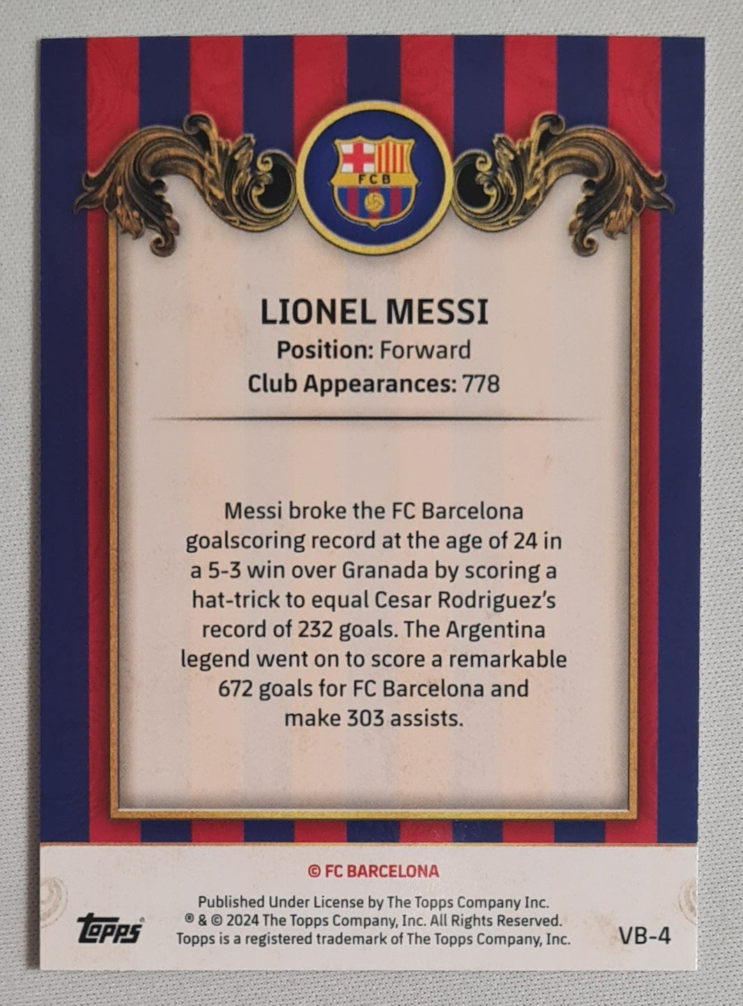 Messi - 2024 Topps FC Barcelona #VB-4