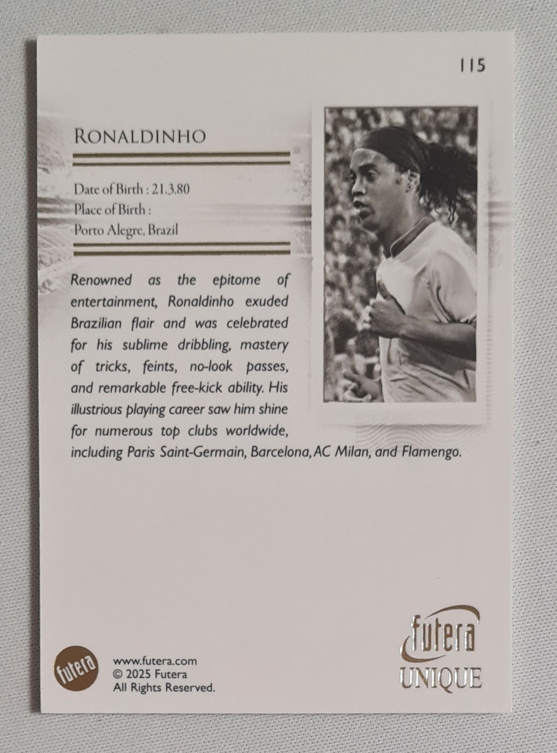 Ronaldinho - 2025 Future Unique - The Greats - Brazil #115