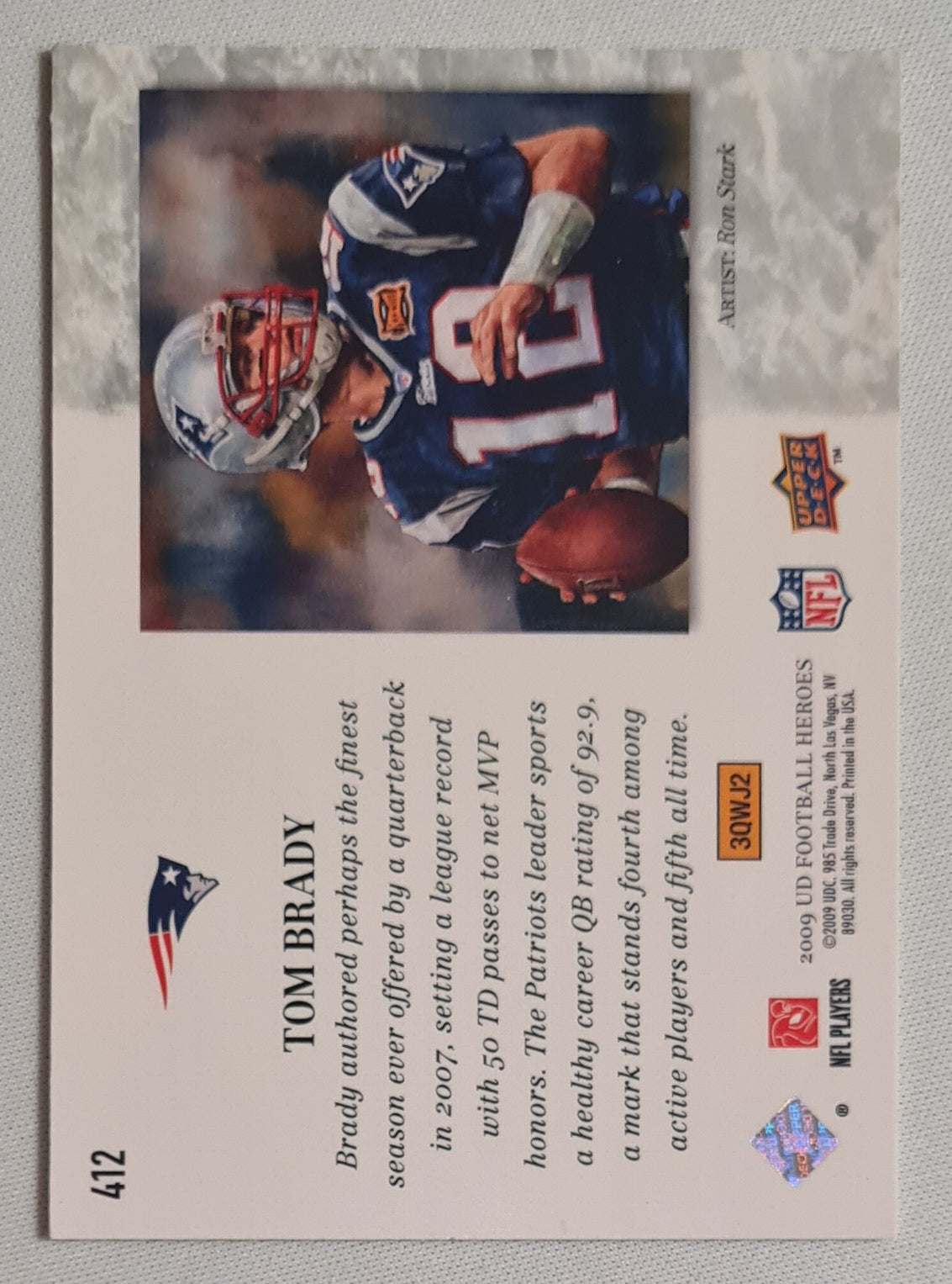 Tom Brady - 2009 Upper Deck Heroes Football NFL New England Patriots #412