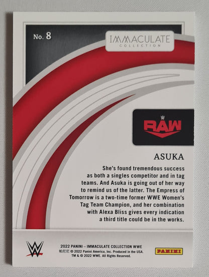 Asuka - 2022 Panini Immaculate Collection WWE Wrestling RAW #8 /65