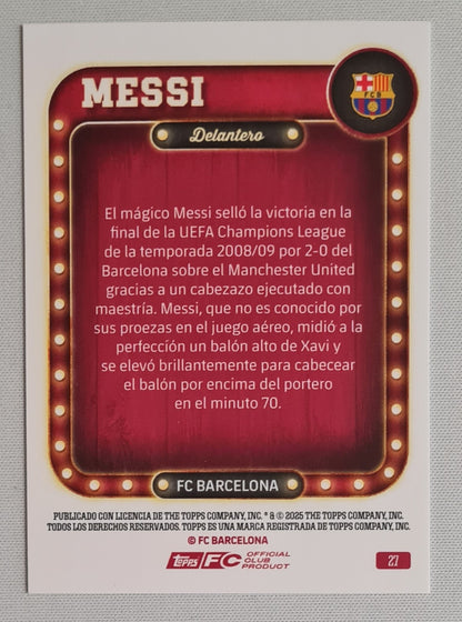 Messi - 2025 Topps FC Barcelona Delantero #27