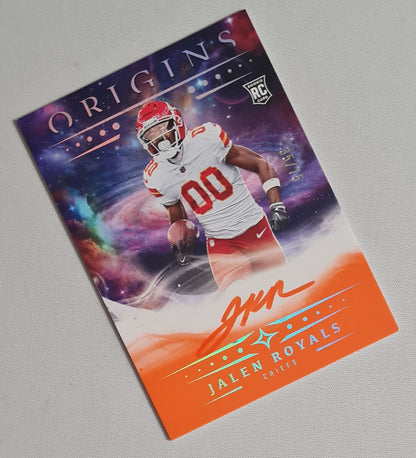 Jalen Royals - 2025 Panini Origins Football NFL Chiefs (RC) #RA-JRD /75 / on card Autograph