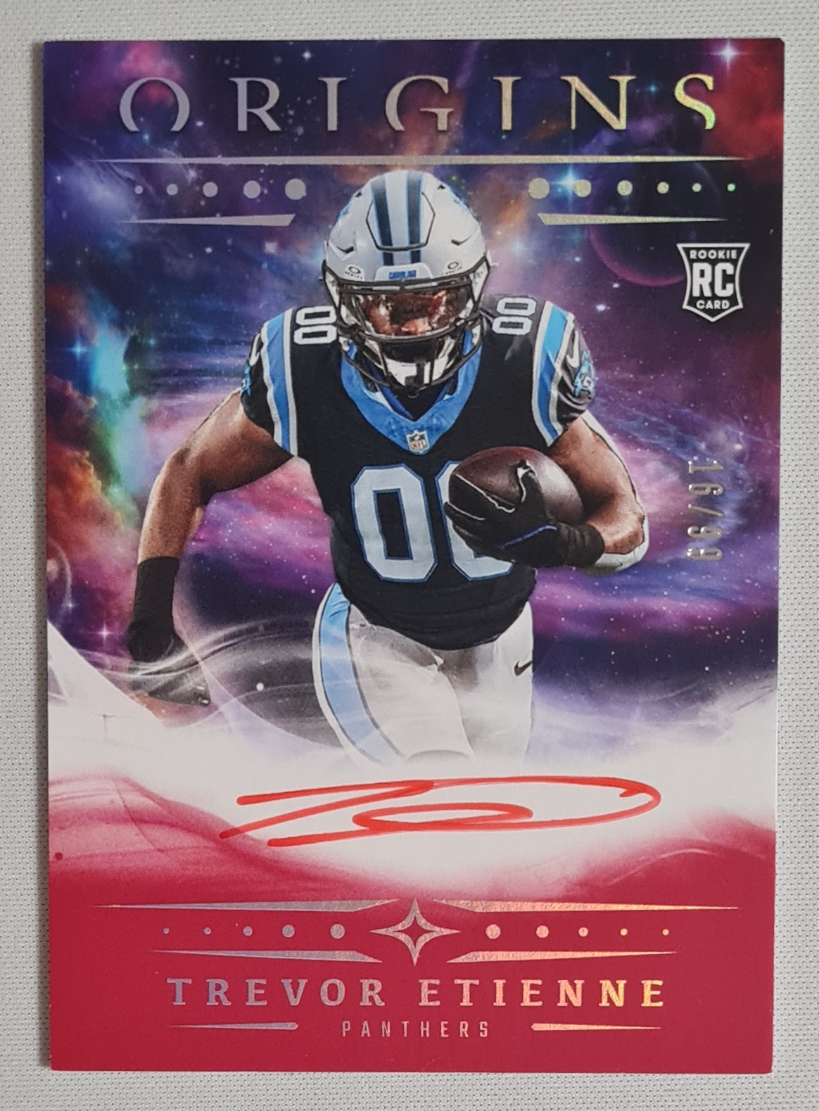 Trevor Etienne - 2025 Panini Origins Football NFL Panthers (RC) #RA-TET /99 / on card Autograph