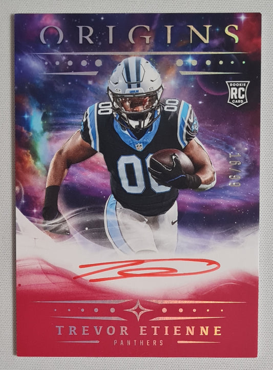 Trevor Etienne - 2025 Panini Origins Football NFL Panthers (RC) #RA-TET /99 / on card Autograph
